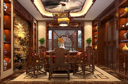 沙田镇温馨雅致的古典中式家庭装修设计效果图